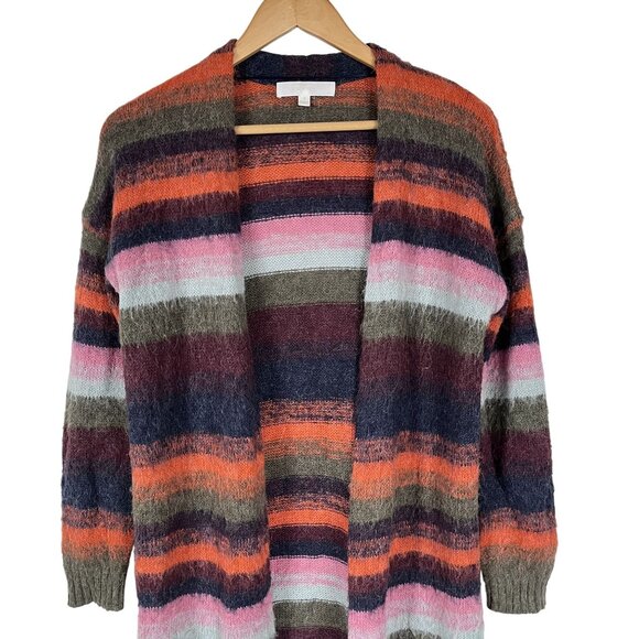 Adyson Parker Wool & Alpaca Blend Colorful Long Cardigan Size Small - Picture 2 of 6